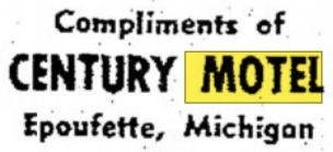 Century Motel - Nov 1957 Ad (newer photo)